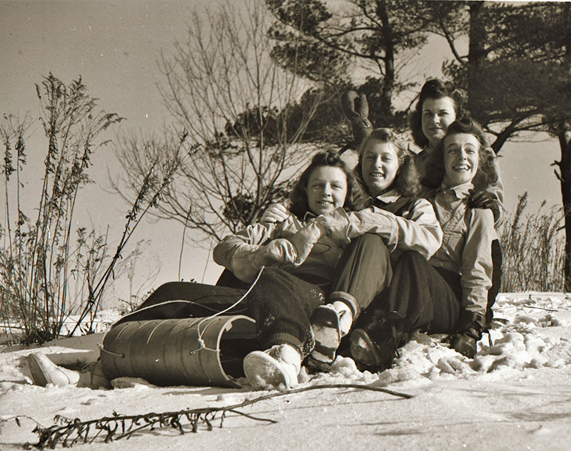 Left-Right: Irene Kendry, June Miller, Marjorie Fisher and Helen Schultz