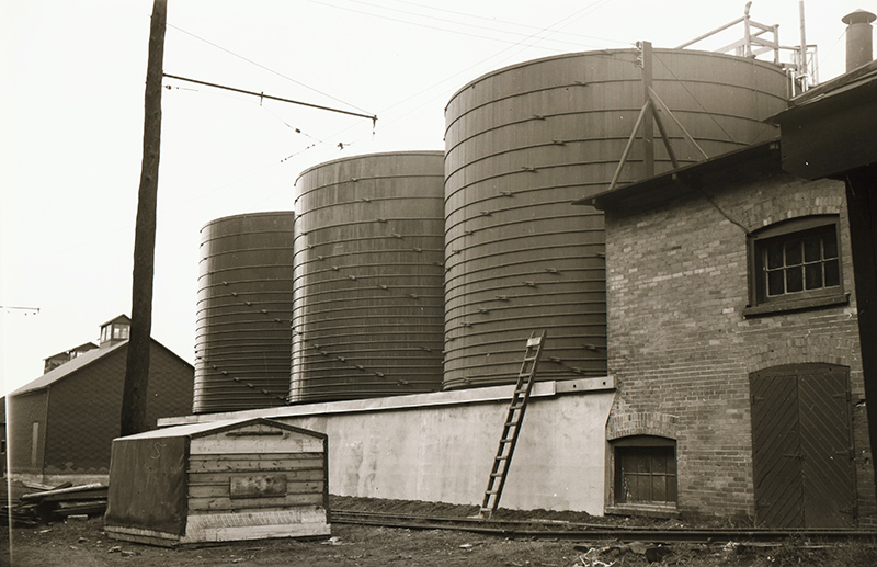 Rebuilt Water Barrels at Rear of Plant