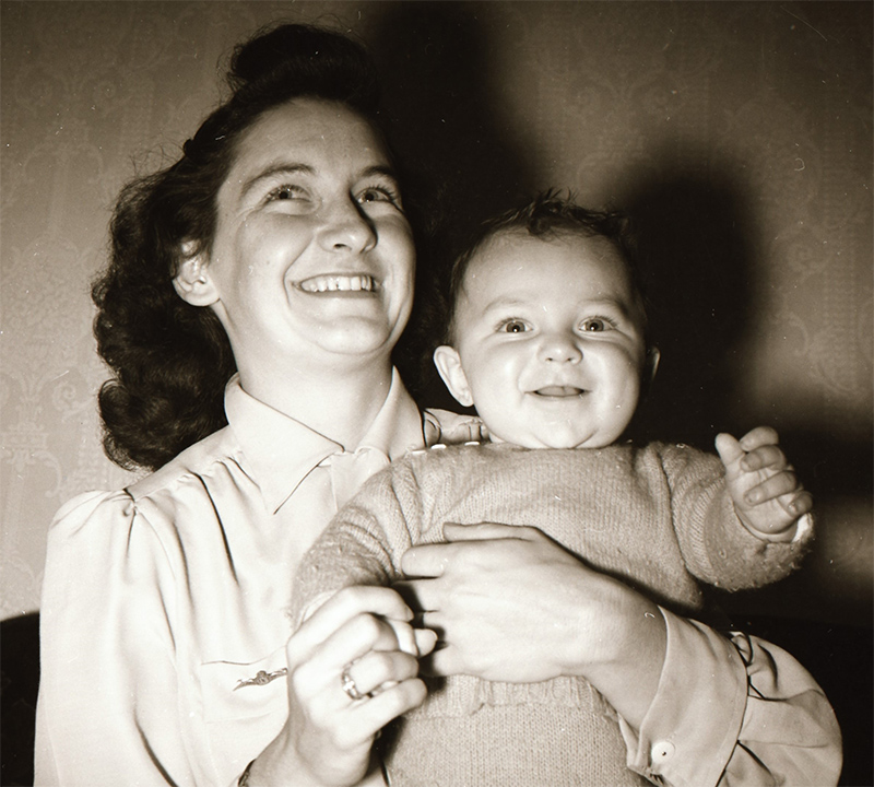 Vera and Barry John, wife and son of A.C.2 Jack Coughlin, R.C.A.F.