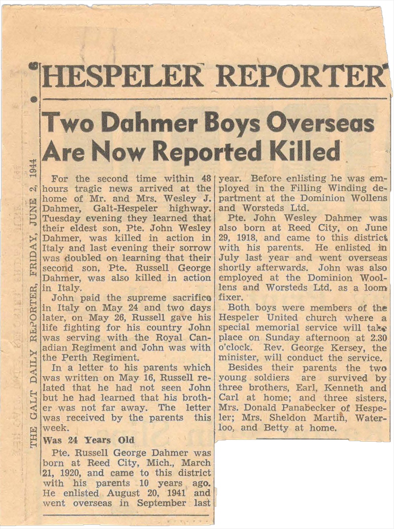Two Dahmer Brothers Reported Killed