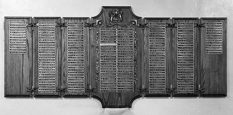 Service Members plaque in the Lunchroom